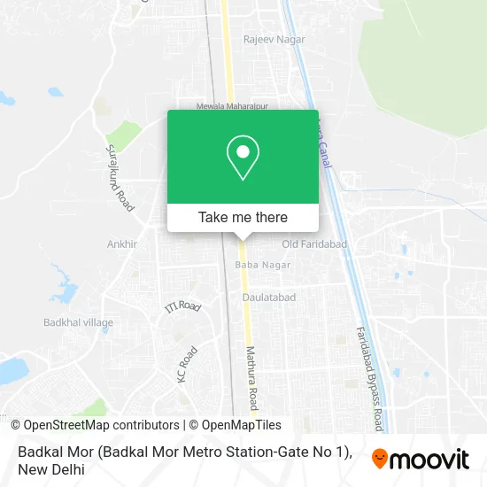 Badkal Mor (Badkal Mor Metro Station-Gate No 1) map