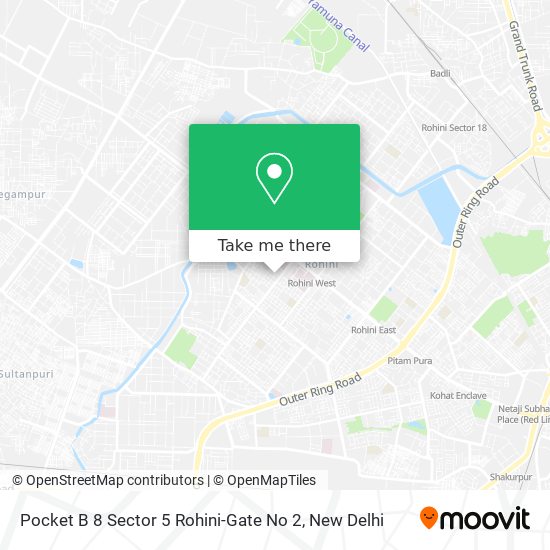 Pocket B 8 Sector 5 Rohini-Gate No 2 map