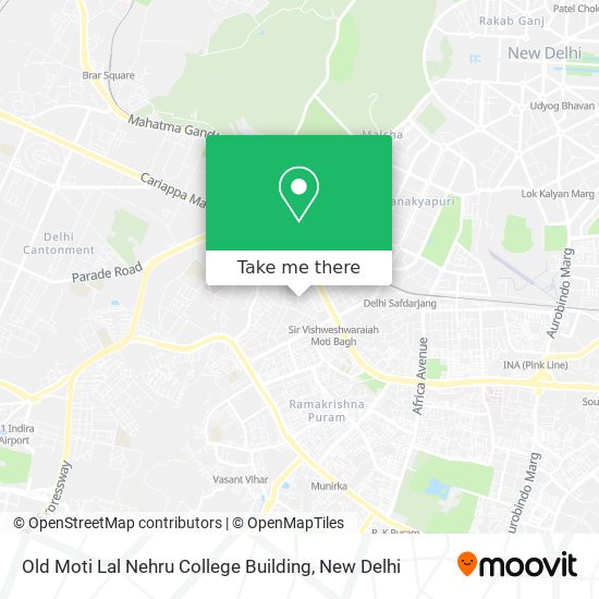 Old Moti Lal Nehru College Building map