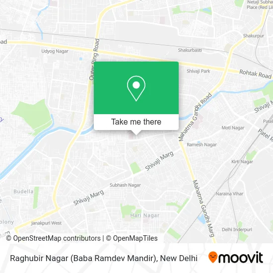 Raghubir Nagar (Baba Ramdev Mandir) map