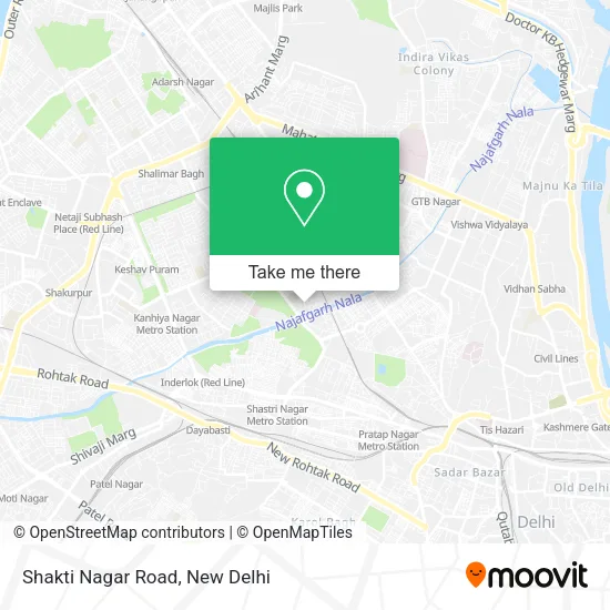 Shakti Nagar Road map