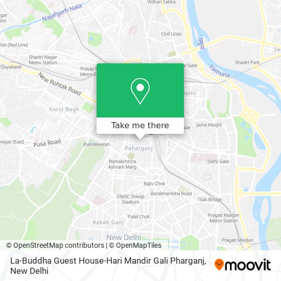 La-Buddha Guest House-Hari Mandir Gali Pharganj map