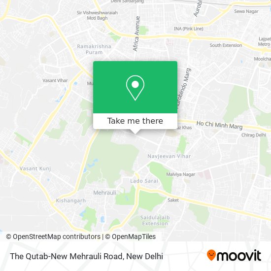 The Qutab-New Mehrauli Road map
