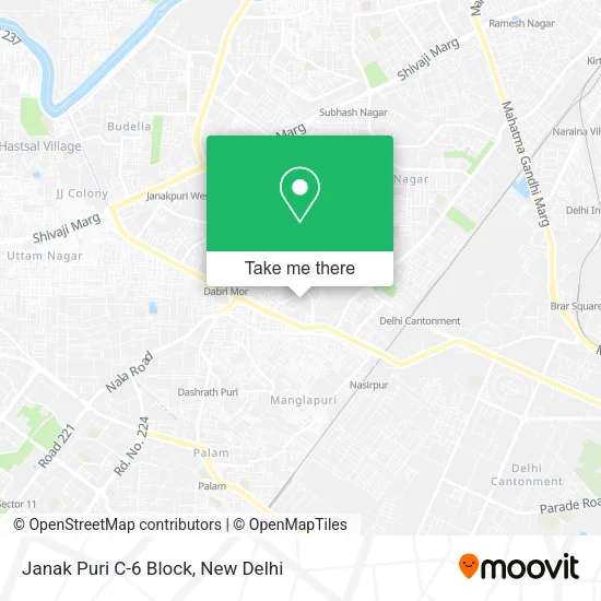 Janak Puri C-6 Block map