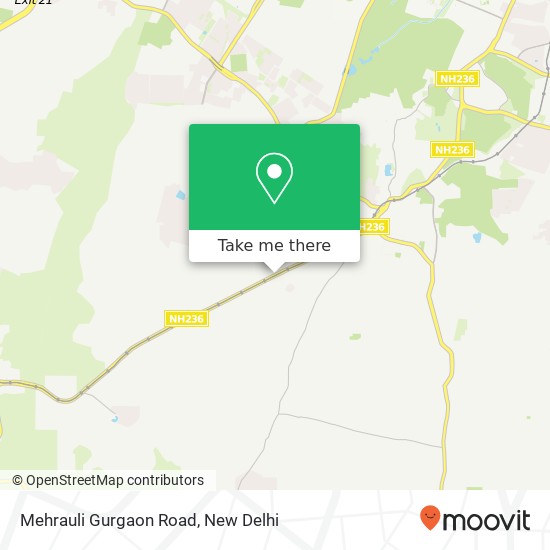 Mehrauli Gurgaon Road map
