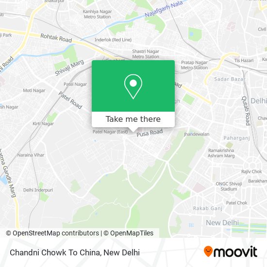 Chandni Chowk To China map