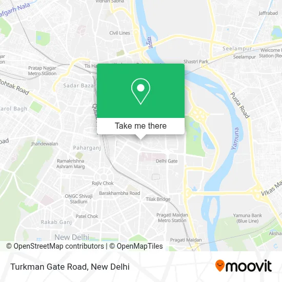 Turkman Gate Road map