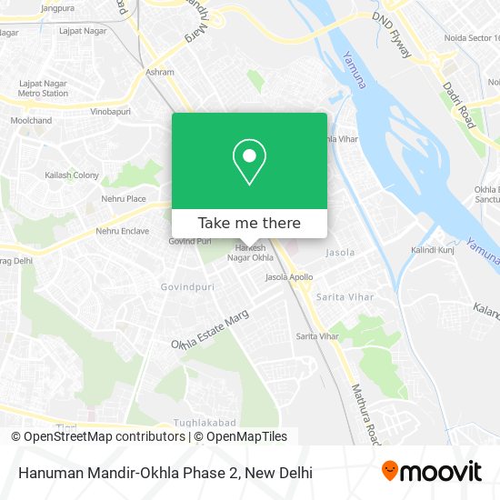 Hanuman Mandir-Okhla Phase 2 map