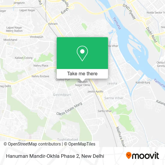 Hanuman Mandir-Okhla Phase 2 map