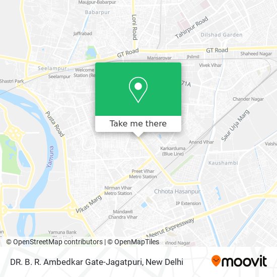 DR. B. R. Ambedkar Gate-Jagatpuri map