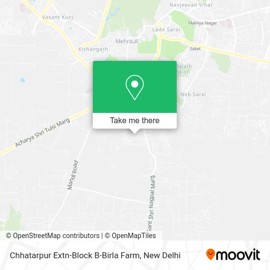 Chhatarpur Extn-Block B-Birla Farm map