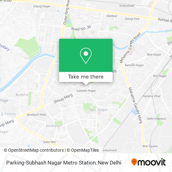 Parking-Subhash Nagar Metro Station map