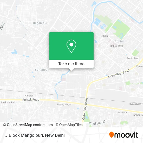 J Block Mangolpuri map