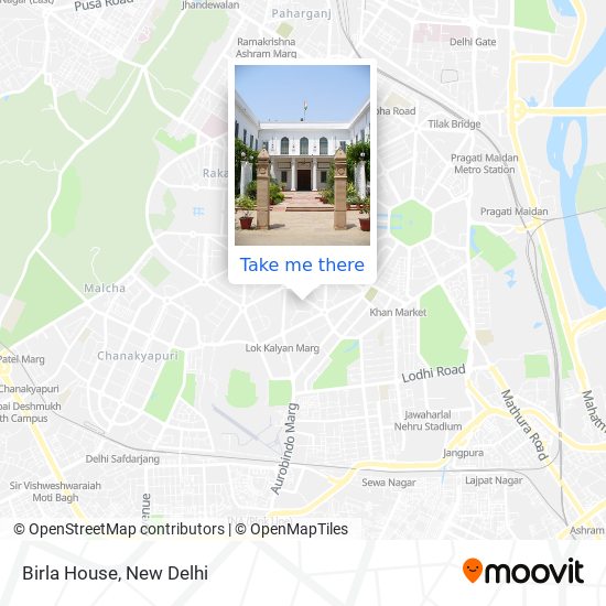 Birla House map