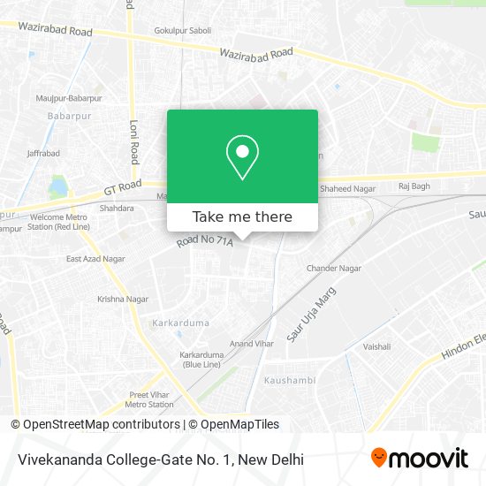 Vivekananda College-Gate No. 1 map