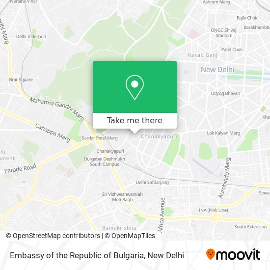 Embassy of the Republic of Bulgaria map