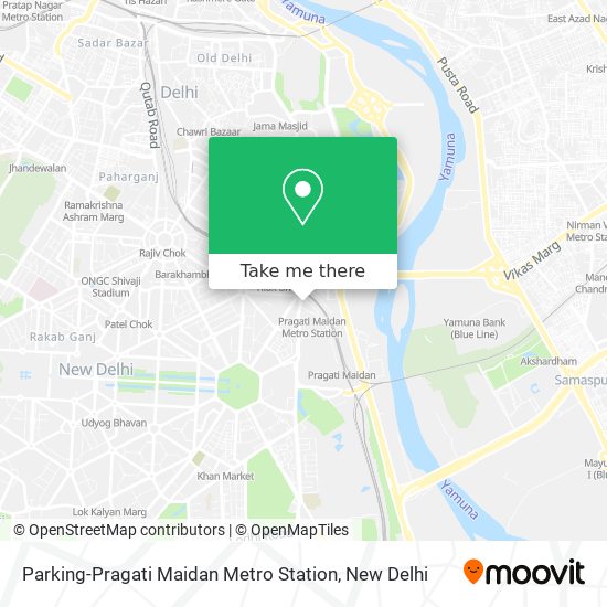 Parking-Pragati Maidan Metro Station map