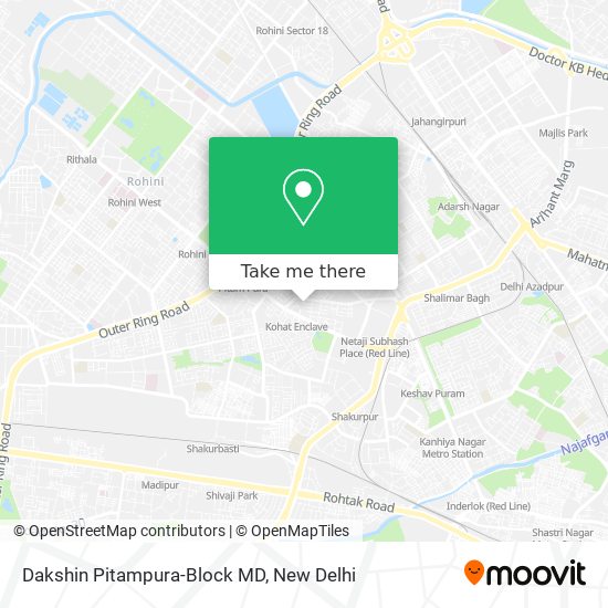 Dakshin Pitampura-Block MD map