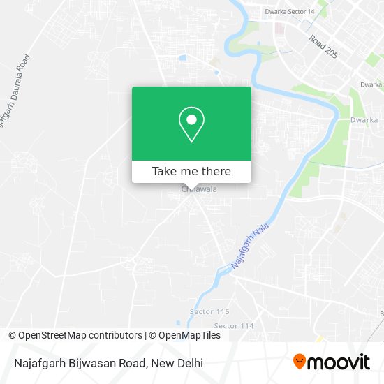 Najafgarh Bijwasan Road map