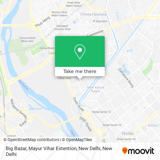 Big Bazar, Mayur Vihar Extention, New Delhi map
