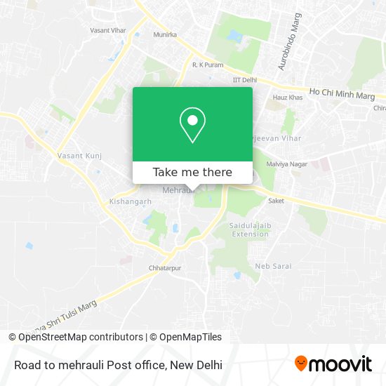 Road to mehrauli Post office map