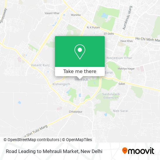 Road Leading to Mehrauli Market map