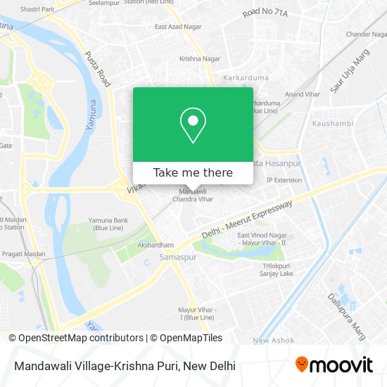 Mandawali Village-Krishna Puri map