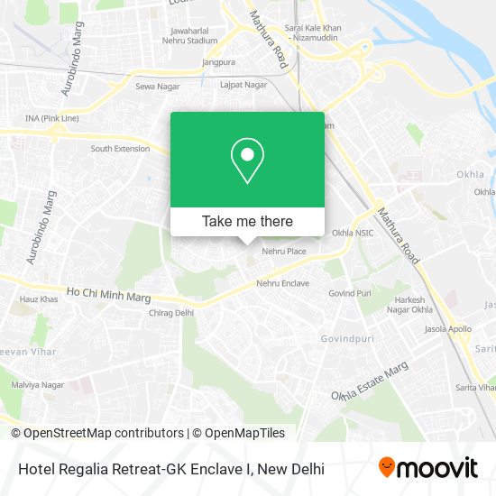 Hotel Regalia Retreat-GK Enclave I map