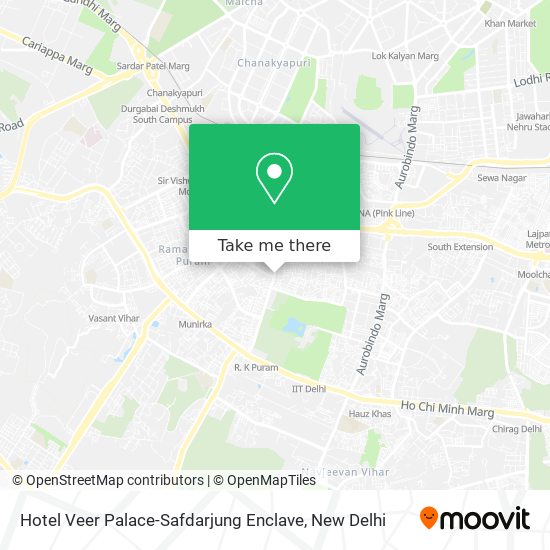 Hotel Veer Palace-Safdarjung Enclave map