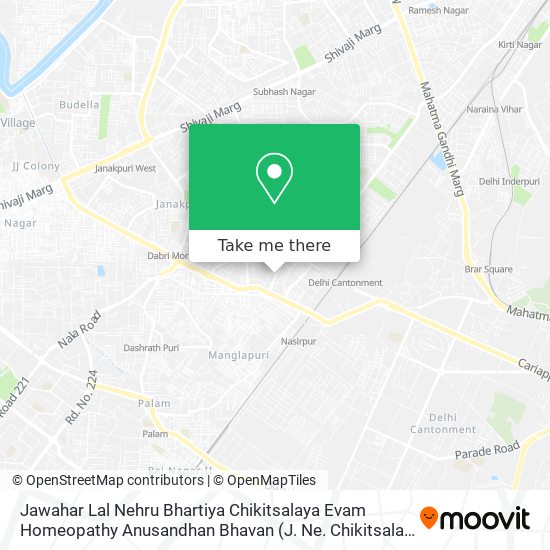 Jawahar Lal Nehru Bhartiya Chikitsalaya Evam Homeopathy Anusandhan Bhavan map