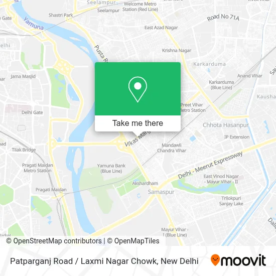 Patparganj Road / Laxmi Nagar Chowk map