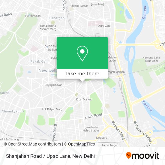 Shahjahan Road / Upsc Lane map