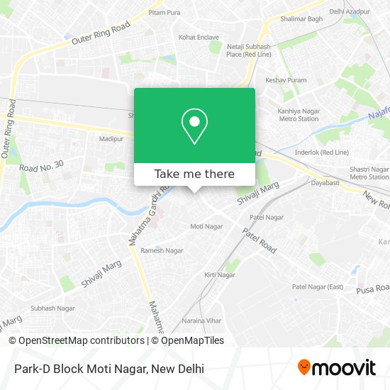 Park-D Block Moti Nagar map