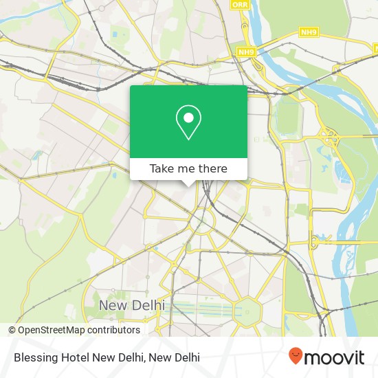 Blessing Hotel New Delhi map