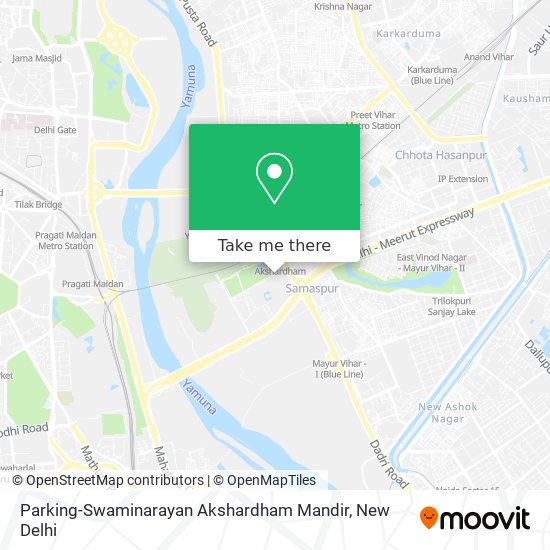 Parking-Swaminarayan Akshardham Mandir map