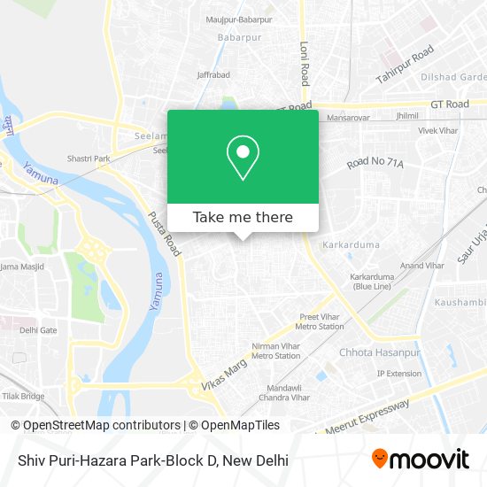 Shiv Puri-Hazara Park-Block D map