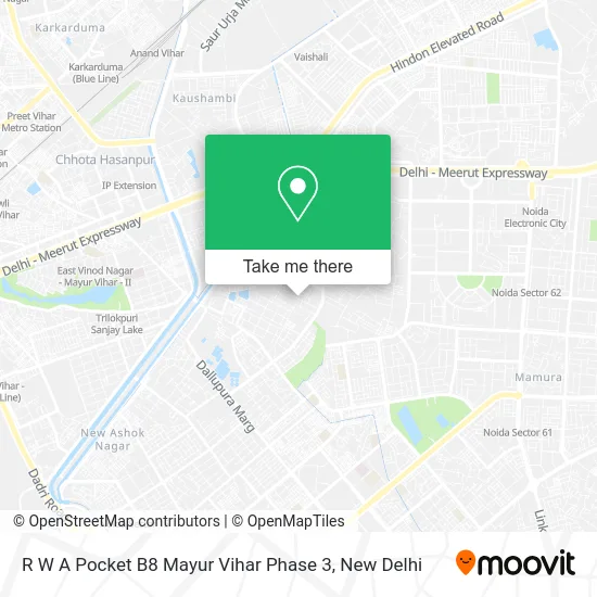 R W A Pocket B8 Mayur Vihar Phase 3 map
