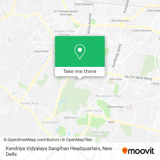 Kendriya Vidyalaya Sangthan Headquarters map