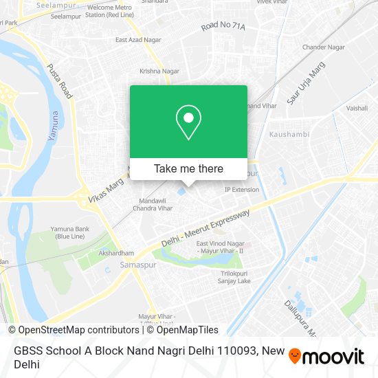 How to get to GBSS School A Block Nand Nagri Delhi 110093 by Bus, Metro