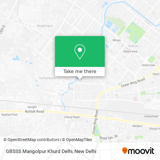 GBSSS Mangolpur Khurd Delhi map