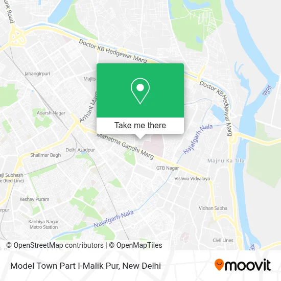 Model Town Part I-Malik Pur map
