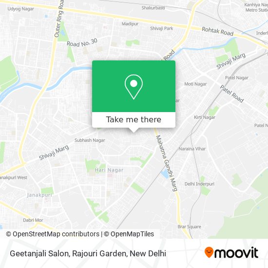 Geetanjali Salon, Rajouri Garden map