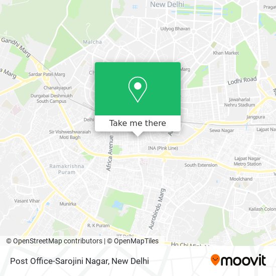 Post Office-Sarojini Nagar map
