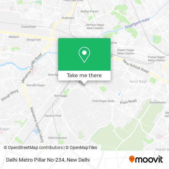 Delhi Metro Pillar No-234 map