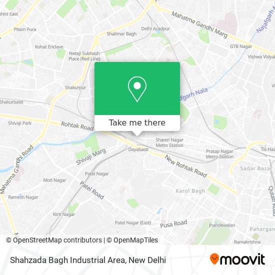 Shahzada Bagh Industrial Area map
