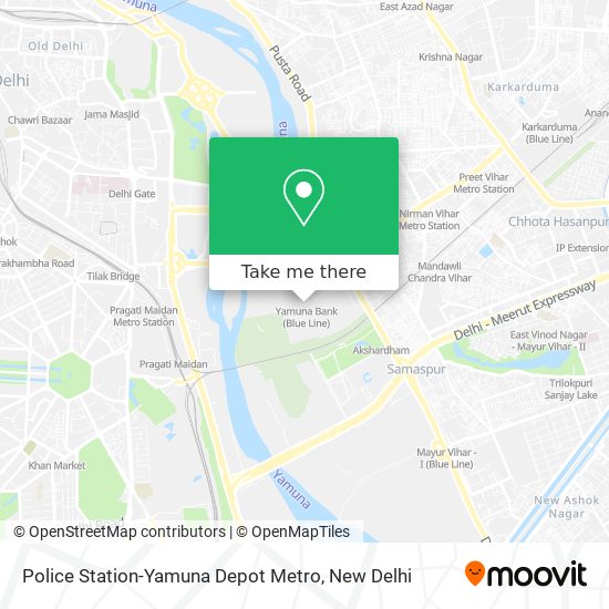 Police Station-Yamuna Depot Metro map