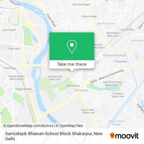 Samudayik Bhawan-School Block Shakarpur map