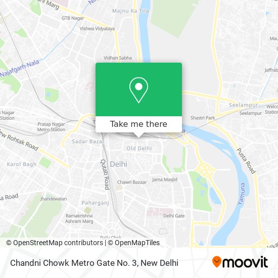 Chandni Chowk Metro Gate No. 3 map
