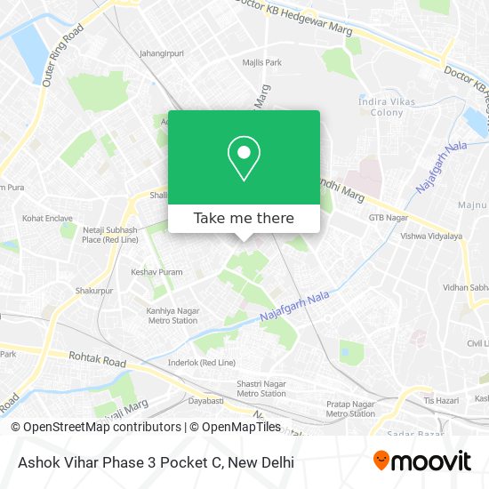 Ashok Vihar Phase 3 Pocket C map