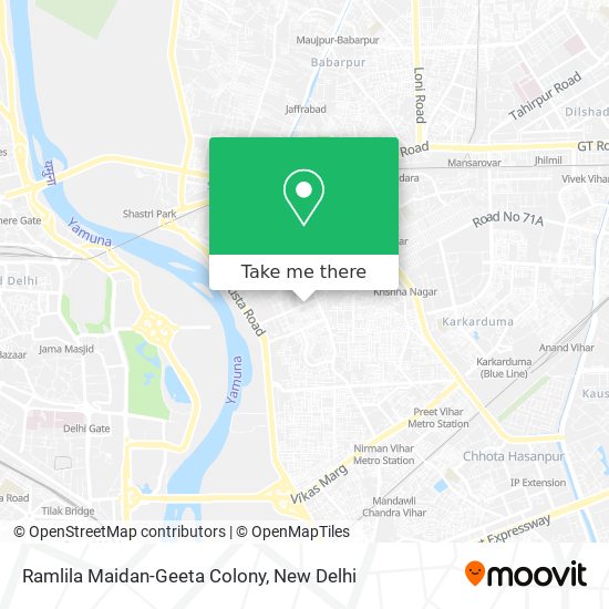 Ramlila Maidan-Geeta Colony map